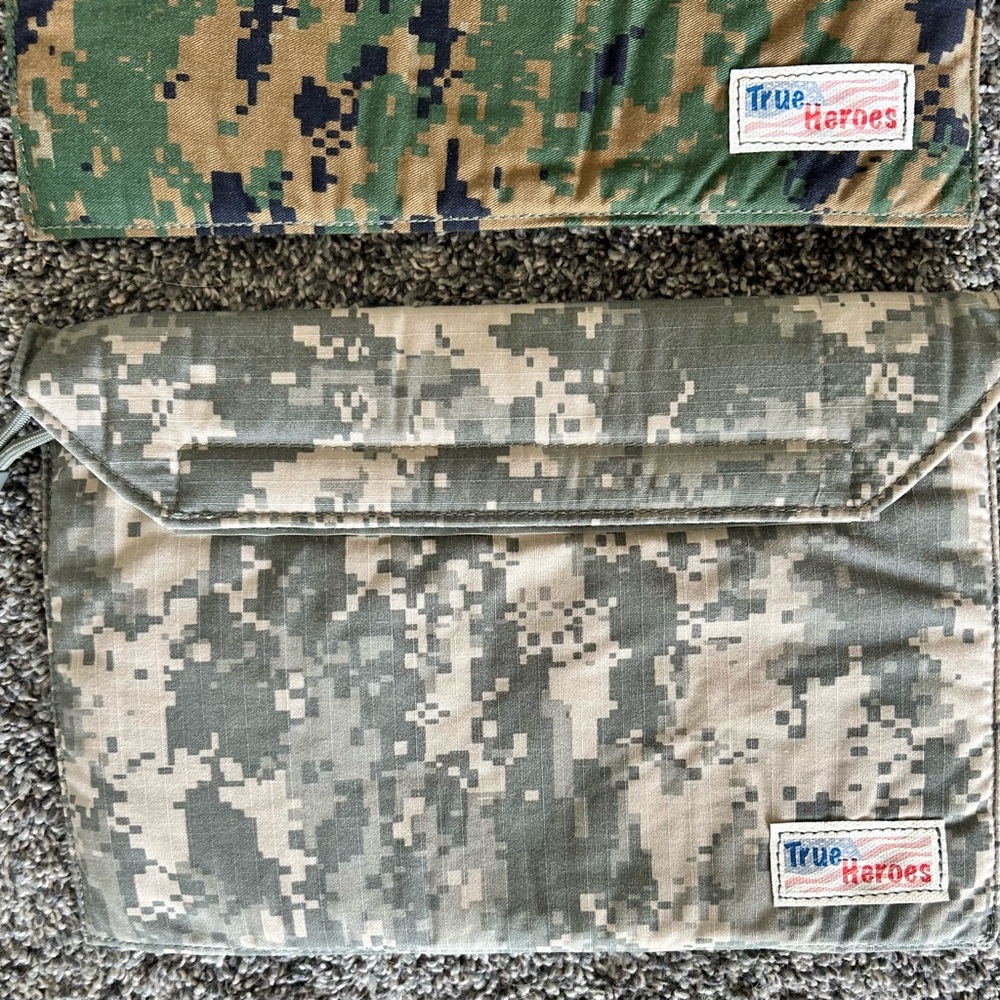 Set of 4 Military Canvas Envelope Pouches for Electronic Dev - Camo, Olive,‎ Tan - Picture 3 of 6
